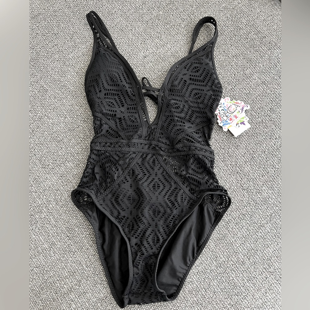 BECCA one piece swimsuit. Size Medium. Black.